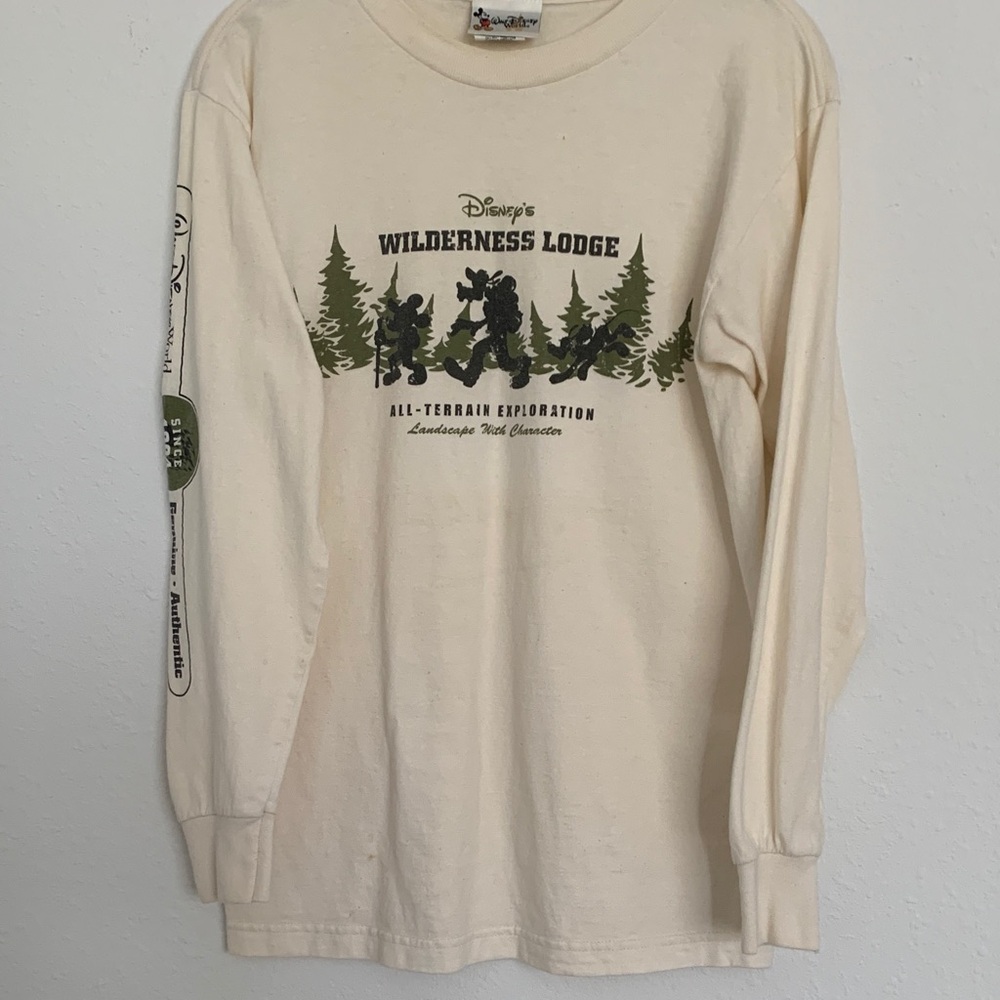 Disney Cream and Green Long Sleeve Tee